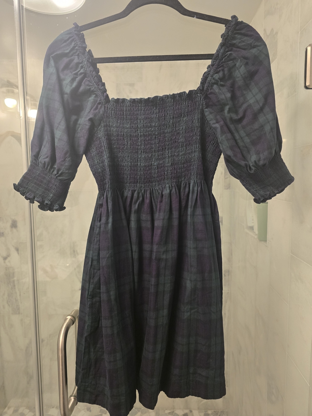 Hill House Athena Dress In Blackwatch Plaid-medium - Picture 3 of 4